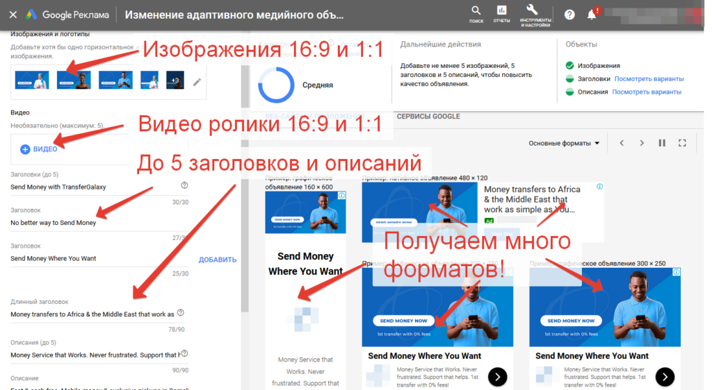 адаптивные медийные объявления кмс